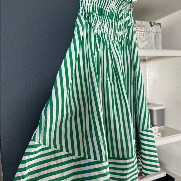 Altar'd State Green and White Gathered Skirt - Picture 2 of 5